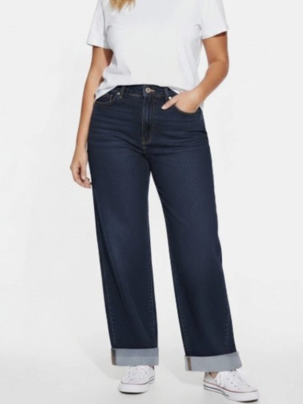 Joe's Jeans The Niki Boyfriend Straight Leg Wide Jeans Classic Dark Sz 32